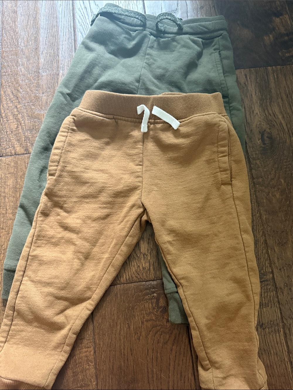 Eddie Bauer Kids Olive & Camel Fleece Joggers